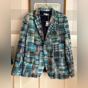 Just Madras Cotton Designer Patchwork Men's Blazer Size XL